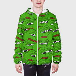 Куртка с капюшоном мужская Sad frogs, цвет: 3D-белый — фото 2