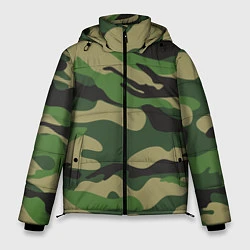 Куртка зимняя мужская Камуфляж: хаки/зеленый, цвет: 3D-черный