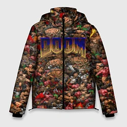 Куртка зимняя мужская DOOM: Pixel Monsters, цвет: 3D-красный