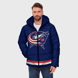 Куртка зимняя мужская Columbus Blue Jackets, цвет: 3D-светло-серый — фото 2