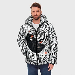 Куртка зимняя мужская Yin Yang Tigers, цвет: 3D-светло-серый — фото 2
