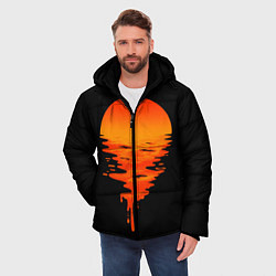 Куртка зимняя мужская Отражение Солнца, цвет: 3D-красный — фото 2