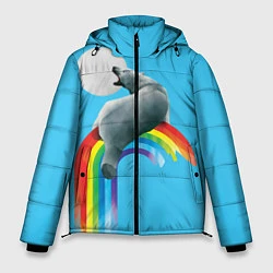 Куртка зимняя мужская Полярный мишка, цвет: 3D-черный