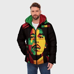 Куртка зимняя мужская Боб Марли, цвет: 3D-светло-серый — фото 2