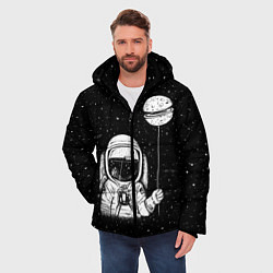 Куртка зимняя мужская Астронавт с шариком, цвет: 3D-светло-серый — фото 2