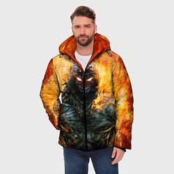 Куртка зимняя мужская Disturbed: Monster Flame, цвет: 3D-черный — фото 2