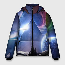 Куртка зимняя мужская Pink Floyd: Space, цвет: 3D-светло-серый