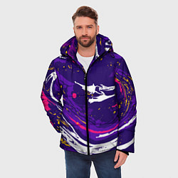 Куртка зимняя мужская Фиолетовый акрил, цвет: 3D-светло-серый — фото 2