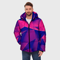 Куртка зимняя мужская Violet polygon, цвет: 3D-красный — фото 2