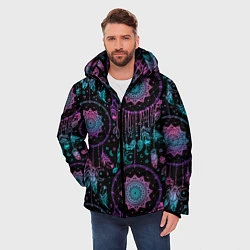 Куртка зимняя мужская Ловцы снов, цвет: 3D-черный — фото 2