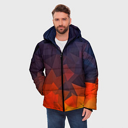 Куртка зимняя мужская Абстракция, цвет: 3D-красный — фото 2