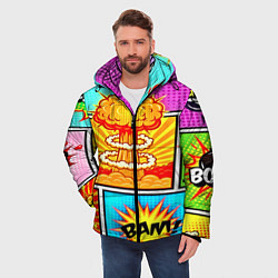 Куртка зимняя мужская Pop Art, цвет: 3D-черный — фото 2