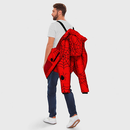Мужская зимняя куртка Рассадник пауков / 3D-Красный – фото 5