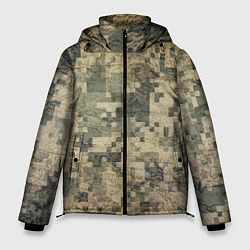 Куртка зимняя мужская Камуфляж пиксельный: хаки, цвет: 3D-черный