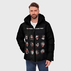 Куртка зимняя мужская Thirteen Reasons Why, цвет: 3D-черный — фото 2