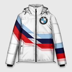 Куртка зимняя мужская BMW БМВ WHITE, цвет: 3D-черный