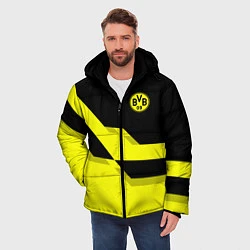 Куртка зимняя мужская BVB FC: Yellow style, цвет: 3D-светло-серый — фото 2