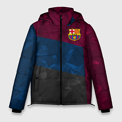 Куртка зимняя мужская FC Barcelona: Dark polygons, цвет: 3D-светло-серый