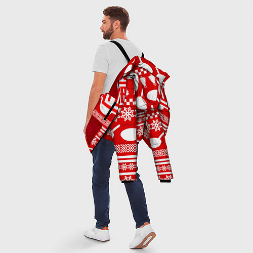 Мужская зимняя куртка PUBG: New Year / 3D-Красный – фото 5