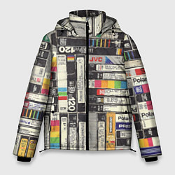 Куртка зимняя мужская VHS-кассеты, цвет: 3D-черный