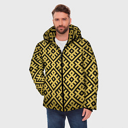 Куртка зимняя мужская Обережная вышивка, цвет: 3D-черный — фото 2