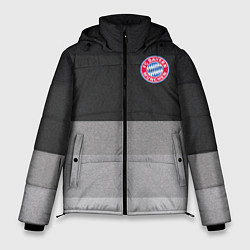 Куртка зимняя мужская ФК Бавария: Серый стиль, цвет: 3D-красный