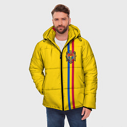 Куртка зимняя мужская Молдавия: лента с гербом, цвет: 3D-светло-серый — фото 2