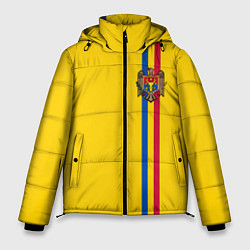 Куртка зимняя мужская Молдавия: лента с гербом, цвет: 3D-красный