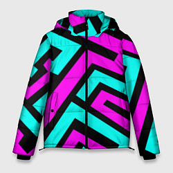 Куртка зимняя мужская Maze: Violet & Turquoise, цвет: 3D-черный