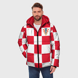 Куртка зимняя мужская Сборная Хорватии: Домашняя ЧМ-2018, цвет: 3D-черный — фото 2
