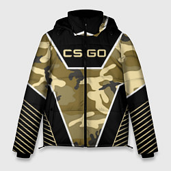 Куртка зимняя мужская CS:GO Khaki Camo, цвет: 3D-черный