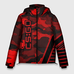 Куртка зимняя мужская CS:GO Red Camo, цвет: 3D-черный