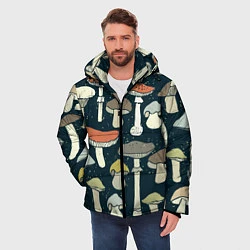 Куртка зимняя мужская Грибной лес, цвет: 3D-черный — фото 2