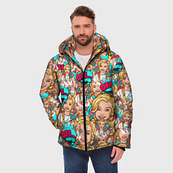 Куртка зимняя мужская Pop art, цвет: 3D-черный — фото 2