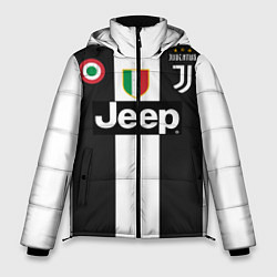 Куртка зимняя мужская FC Juventus 18-19, цвет: 3D-черный