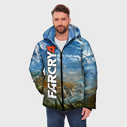 Куртка зимняя мужская Far Cry 4: Ice Mountains, цвет: 3D-светло-серый — фото 2