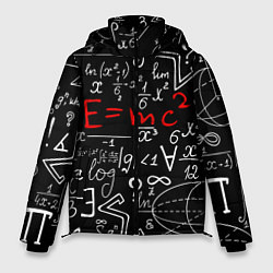 Куртка зимняя мужская Формулы физики, цвет: 3D-черный