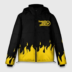 Куртка зимняя мужская 21 Pilots: Yellow Fire, цвет: 3D-светло-серый