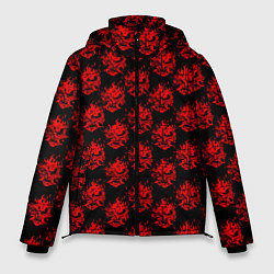 Куртка зимняя мужская Cyberpunk 2077: Samurai Pattern, цвет: 3D-черный