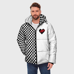 Куртка зимняя мужская ФРЕНДЗОНА: Шахматы, цвет: 3D-черный — фото 2