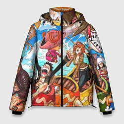 Куртка зимняя мужская One Piece, цвет: 3D-черный