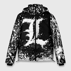 Куртка зимняя мужская L letter кляксы, цвет: 3D-черный