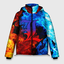 Куртка зимняя мужская L letter fire, цвет: 3D-красный