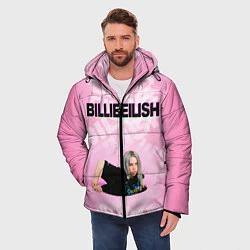Куртка зимняя мужская Billie Eilish: Pink Mood, цвет: 3D-черный — фото 2