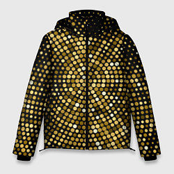 Куртка зимняя мужская Золотые блестящие блестки, цвет: 3D-черный