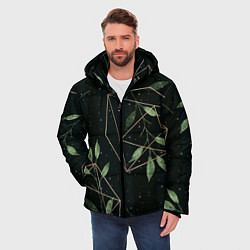 Куртка зимняя мужская Геометрия в природе, цвет: 3D-светло-серый — фото 2