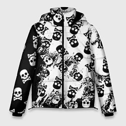 Куртка зимняя мужская Черепа, цвет: 3D-черный