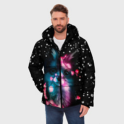 Куртка зимняя мужская ЛИСЁНОК НОВОГОДНИЙ, цвет: 3D-черный — фото 2
