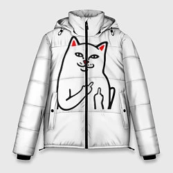 Куртка зимняя мужская Meme Cat, цвет: 3D-черный