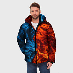 Куртка зимняя мужская Огонь и вода, цвет: 3D-черный — фото 2